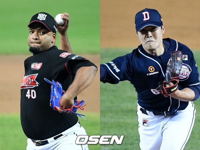 [사진] KT 데스파이네(왼쪽), 두산 최원준 / OSEN DB