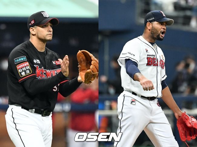 [사진] KT 쿠에바스(왼쪽), 두산 알칸타라 / OSEN DB