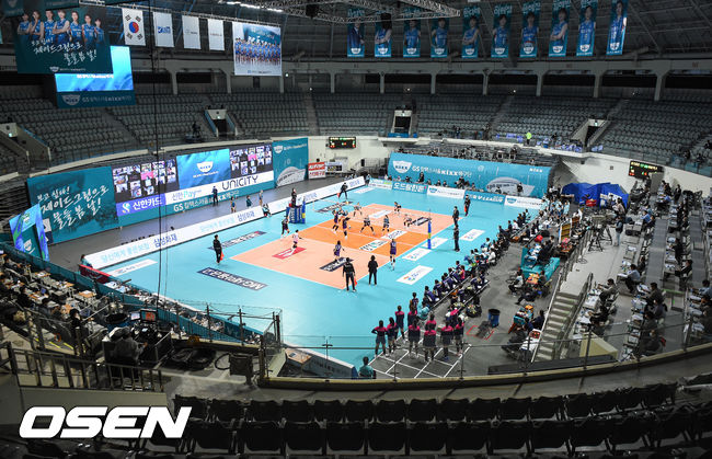 무관중으로 진행되는 칼텍스-흥국생명 경기. /  soul1014@osen.co.kr