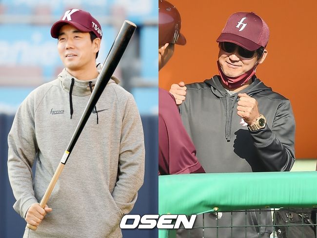 [사진] 키움 김창현 감독대행(왼쪽), 설종진 2군 감독 / OSEN DB