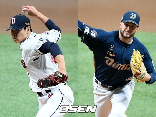 [사진] 두산 최원준(왼쪽), NC 라이트 / OSEN DB