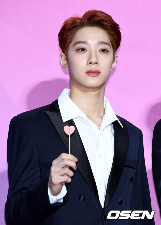 그룹 워너원 라이관린이 1일 오후 서울 고척 스카이돔에서 열린 '2018 멜론 뮤직 어워드' 레드카펫 행사에 참석해 포토타임을 하고 있다. /dreamer@osen.co.kr<br />