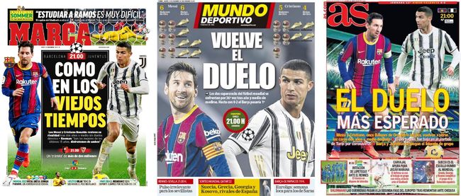 [사진]왼쪽부터 마르카, 문도 데포르티보, 아스 1면
