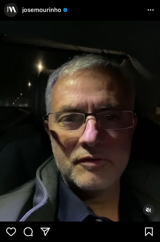 [사진] 조세 무리뉴 SNS 캡처