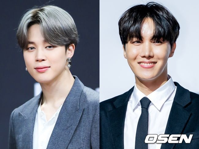 방탄소년단 지민(왼쪽), 제이홉. OSEN DB