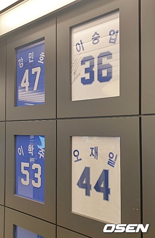 오재일의 등번호가 44번으로 확정됐다. 삼성라이온즈 팀스토어는 23일부터 오재일 마킹 유니폼을 판매한다. /what@osen.co.kr