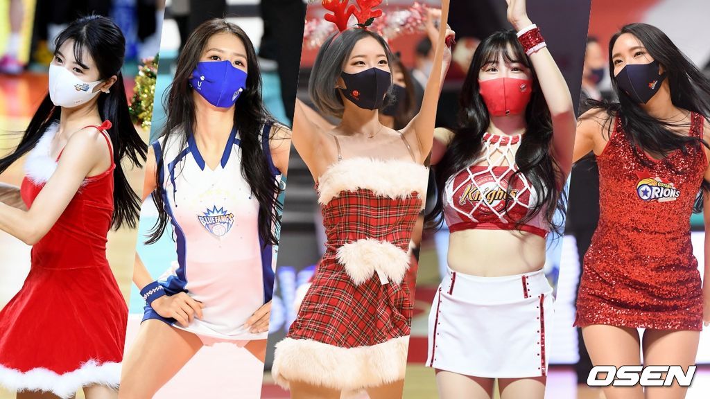 치어리더 신세희, 박기량, 서현숙, 안지현, 이나경이 공연을 펼치고 있다. /rumi@osen.co.kr, ksl0919@osen.co.kr