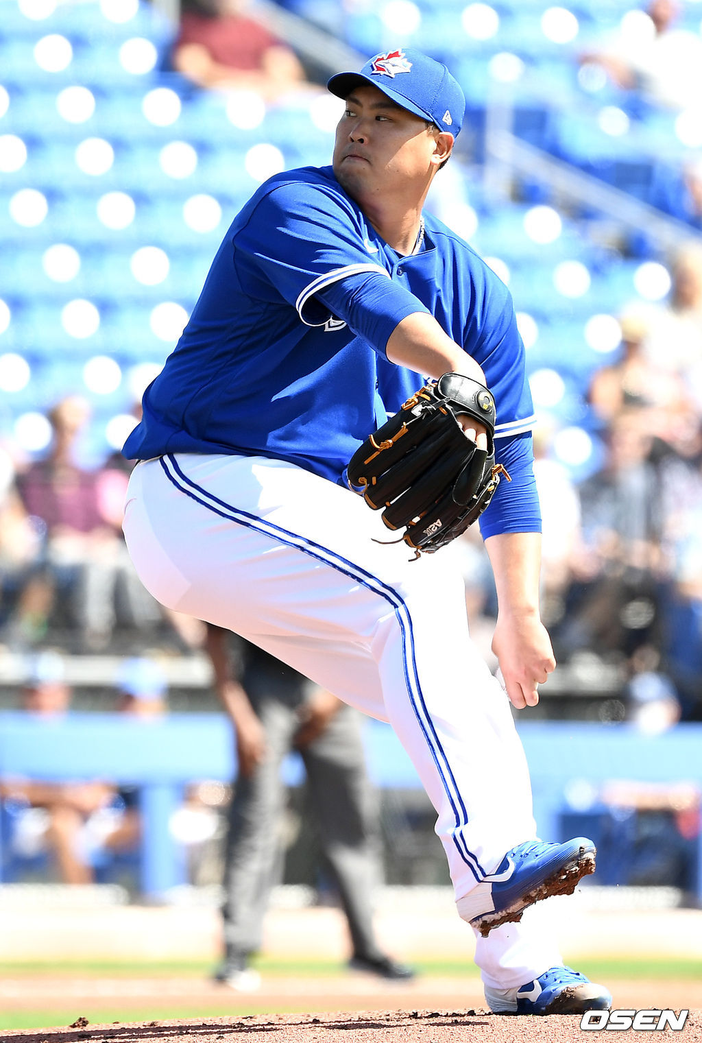 토론토 선발 류현진이 힘차게 공을 뿌리고 있다. / dreamer@osen.co.kr