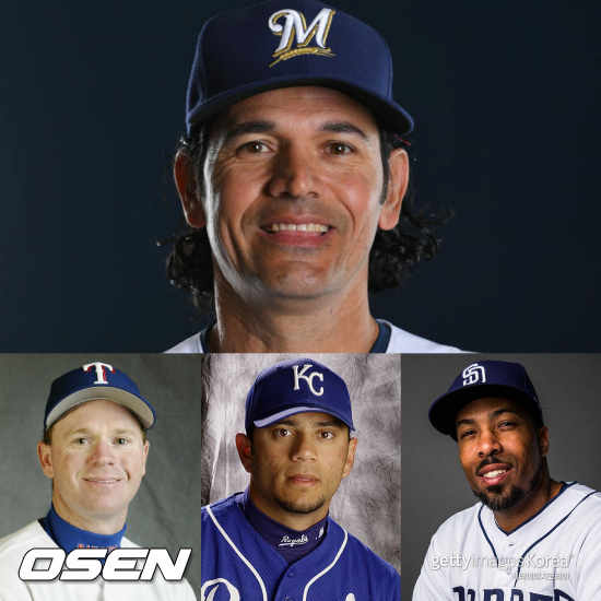 [사진] 수베로 감독(위), 케네데 수석코치-로사도 투수코치-워싱턴 타격코치(아래 왼쪽부터) /ⓒGettyimages(무단전재 및 재배포 금지)
