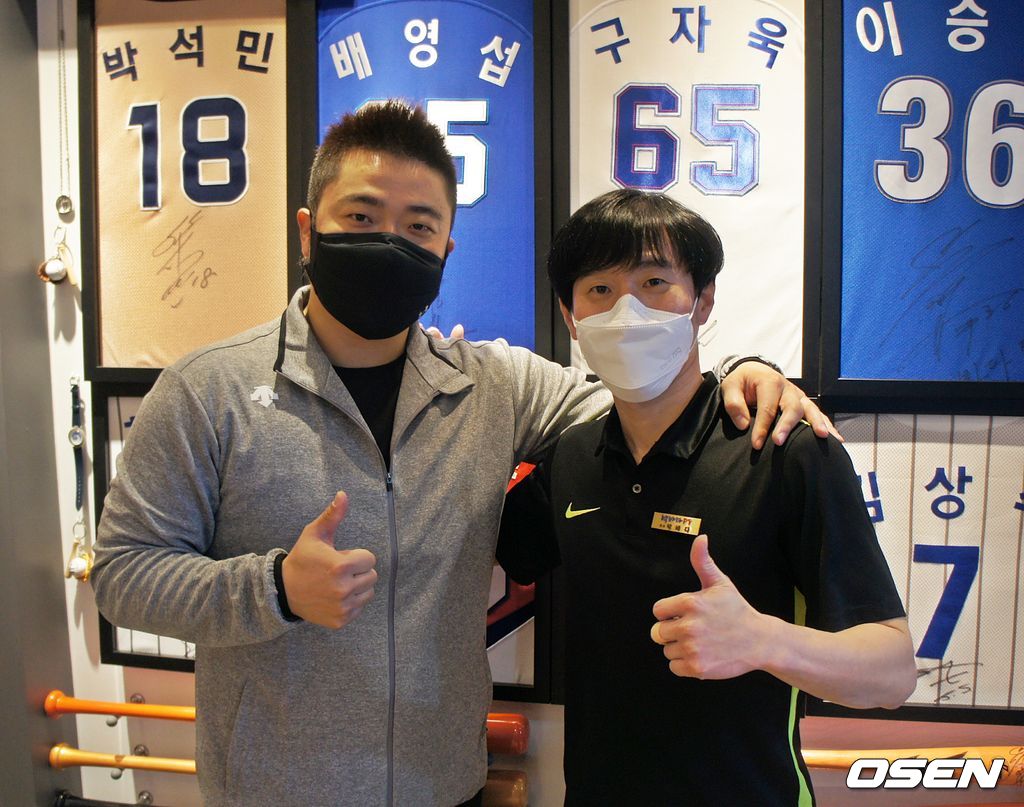 박석민과 박바다 대표 /what@osen.co.kr