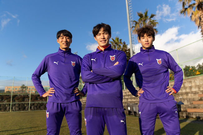 제주클럽하우스(서귀포)/ 2021 K리그 전지훈련/ K리그1/ 제주유나이티드/ 주장단/ 제주 부주장 권한진, 주장 이창민, 부주장 안현범/ 사진 곽동혁