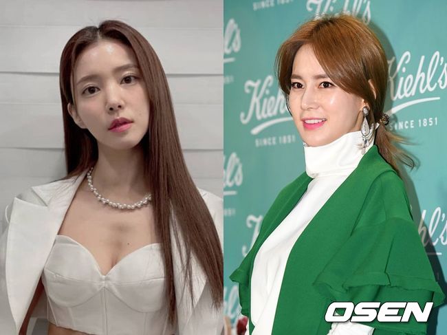 정시아(왼쪽), 이혜원. 정시아 인스타그램, OSEN DB