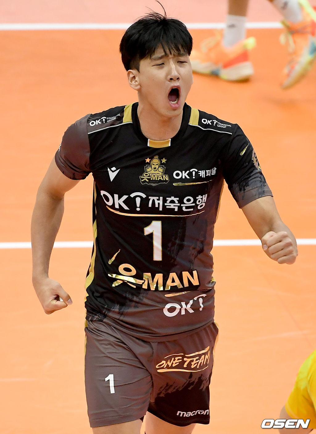 OK금융 송명근이 득점에 기뻐하고 있다./ksl0919@osen.co.kr