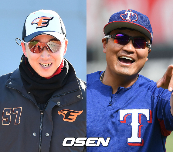 [사진] 정우람-추신수 /OSEN DB