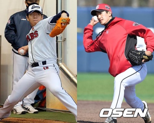 김민규(좌)와 고영표. 사진 = 두산 베어스 제공