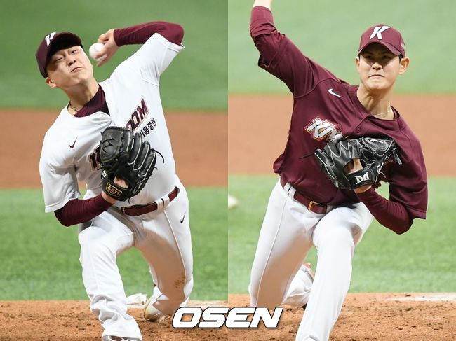 [사진] 키움 히어로즈 이승호(왼쪽), 조영건. / OSEN DB