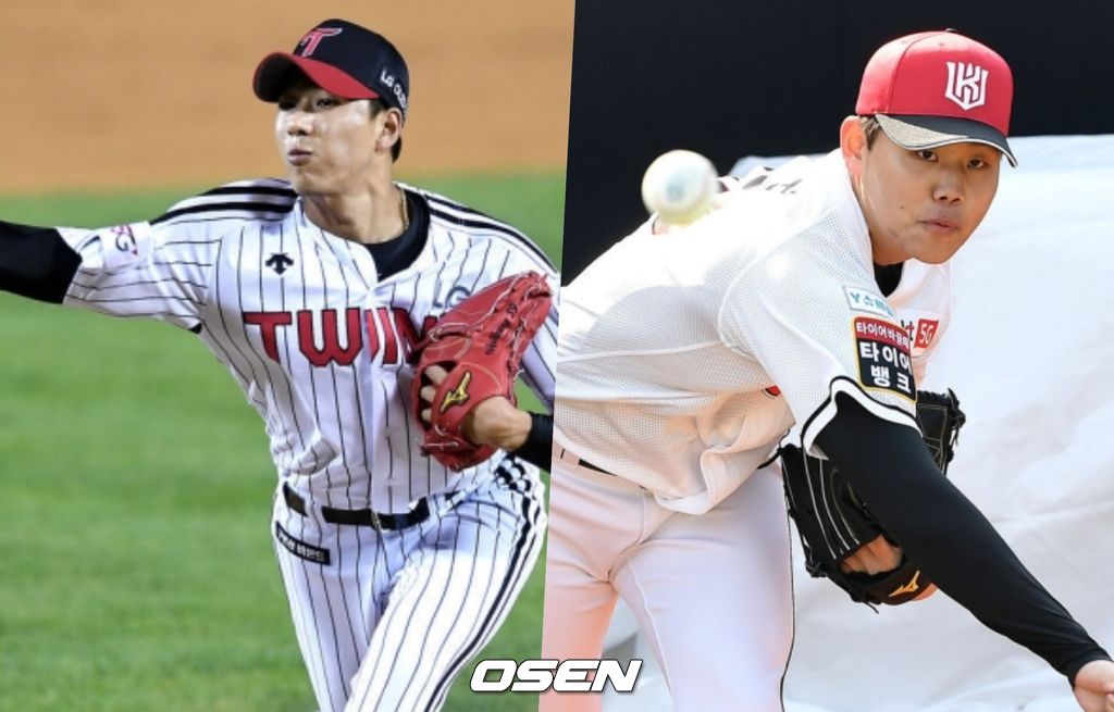 [사진] 2019년 신인왕 정우영(왼쪽)과 2020년 신인왕 소형준. /최규한 기자 dreamer@osen.co.kr
