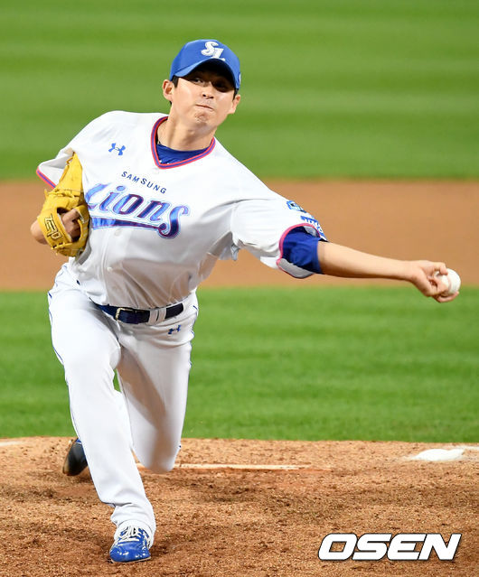 29일 오후 대구삼성라이온즈파크에서 ‘2020 신한은행 SOL KBO 리그’ 삼성 라이온즈와 KT 위즈의 경기가 열렸다.6회초 삼성 임현준이 마운드에 올라 힘차게 공을 뿌리고 있다./ksl0919@osen.co.kr