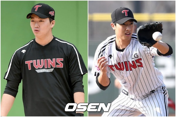 [사진] 고우석과 이정용(오른쪽).