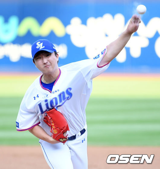 1회초 무사에서 삼성 선발 최채흥이 역투하고 있다. /sunday@osen.co.kr