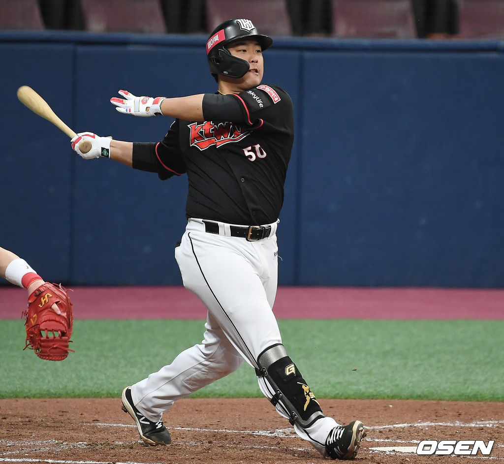 3회초 1사 KT 강백호가 솔로 홈런을 때려내고 있다. /youngrae@osen.co.kr 