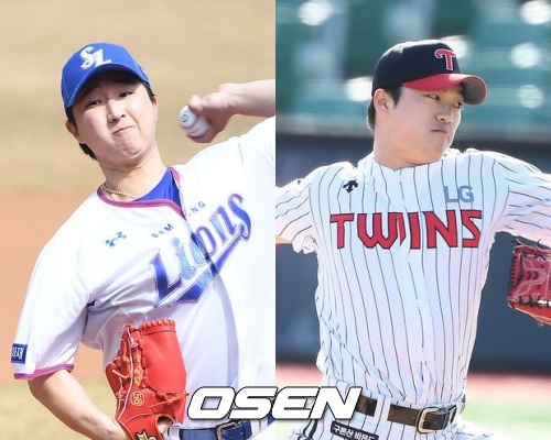 [사진] 최채흥(좌) 고우석