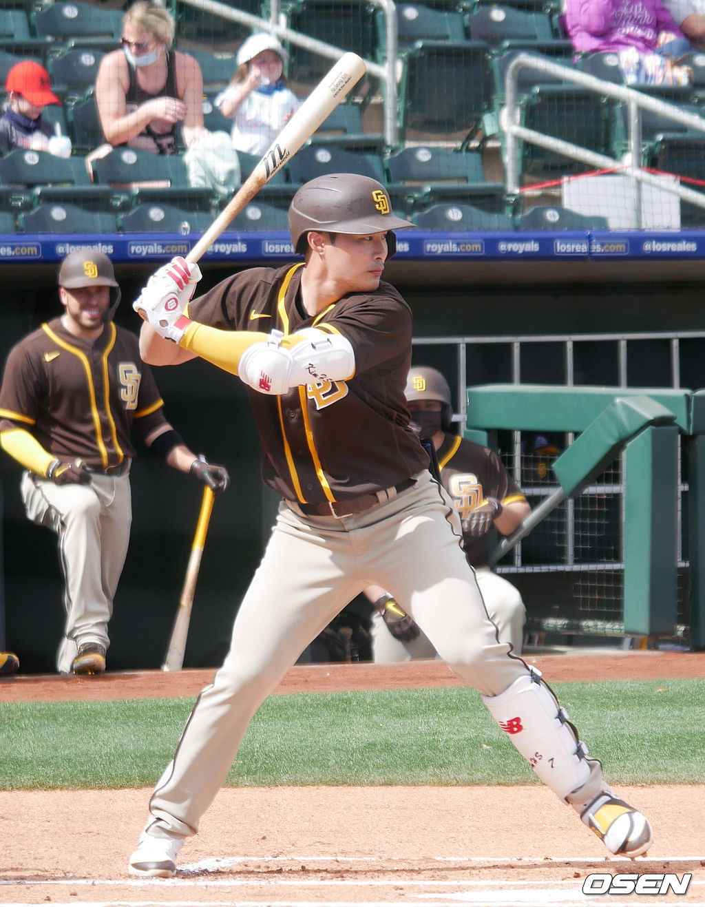 [OSEN=이사부 통신원] 샌디에이고 김하성이 타격을 하고 있다. /lsboo@osen.co.kr