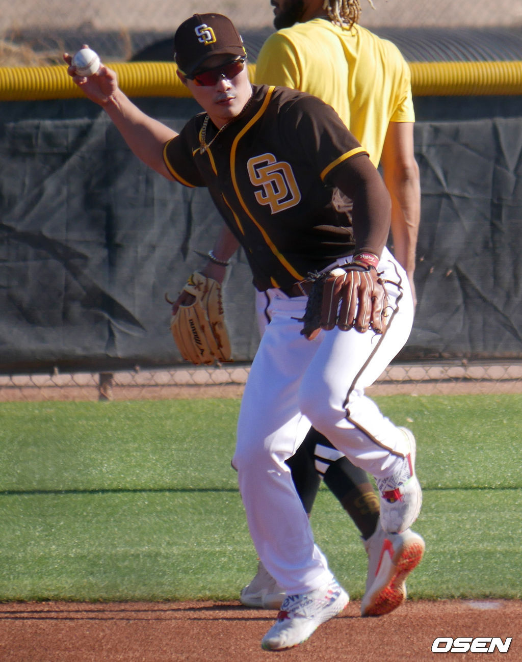 [OSEN=이사부 통신원] 샌디에이고 김하성이 훈련을 하고 있다. /lsboo@osen.co.kr