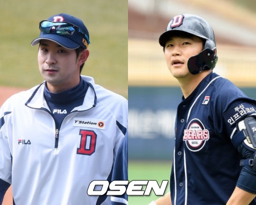 [사진] 강승호(좌)와 박계범