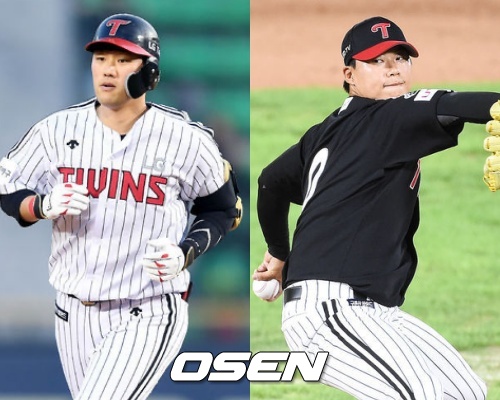 [사진] 양석환(좌)과 남호