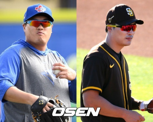 [사진] 류현진(좌)과 김하성