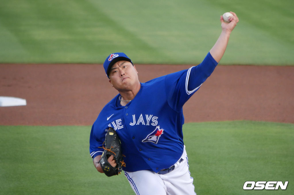 [OSEN=더니든(미 플로리다주), 이사부 통신원] 토론토 류현진이 역투하고 있다.  / lsboo@osen.co.kr