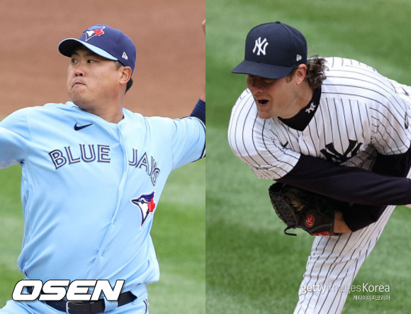 [사진] 류현진-게릿 콜 ⓒGettyimages(무단전재 및 재배포 금지)