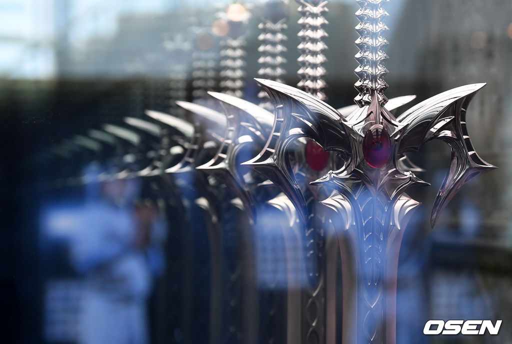 창원NC파크에 전시된 집행검./jpnews@osen.co.kr