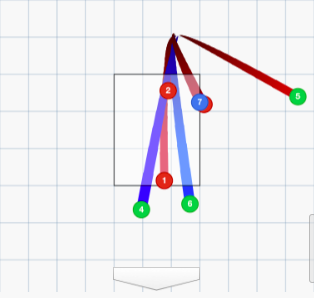 [사진] 김하성의 이날 경기 첫 타석 투구 그래프. / MLB.com 게임데이 캡쳐