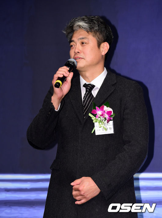 안경현 한은회 차기 회장이 인사말을 하고 있다. /jpnews@osen.co.kr