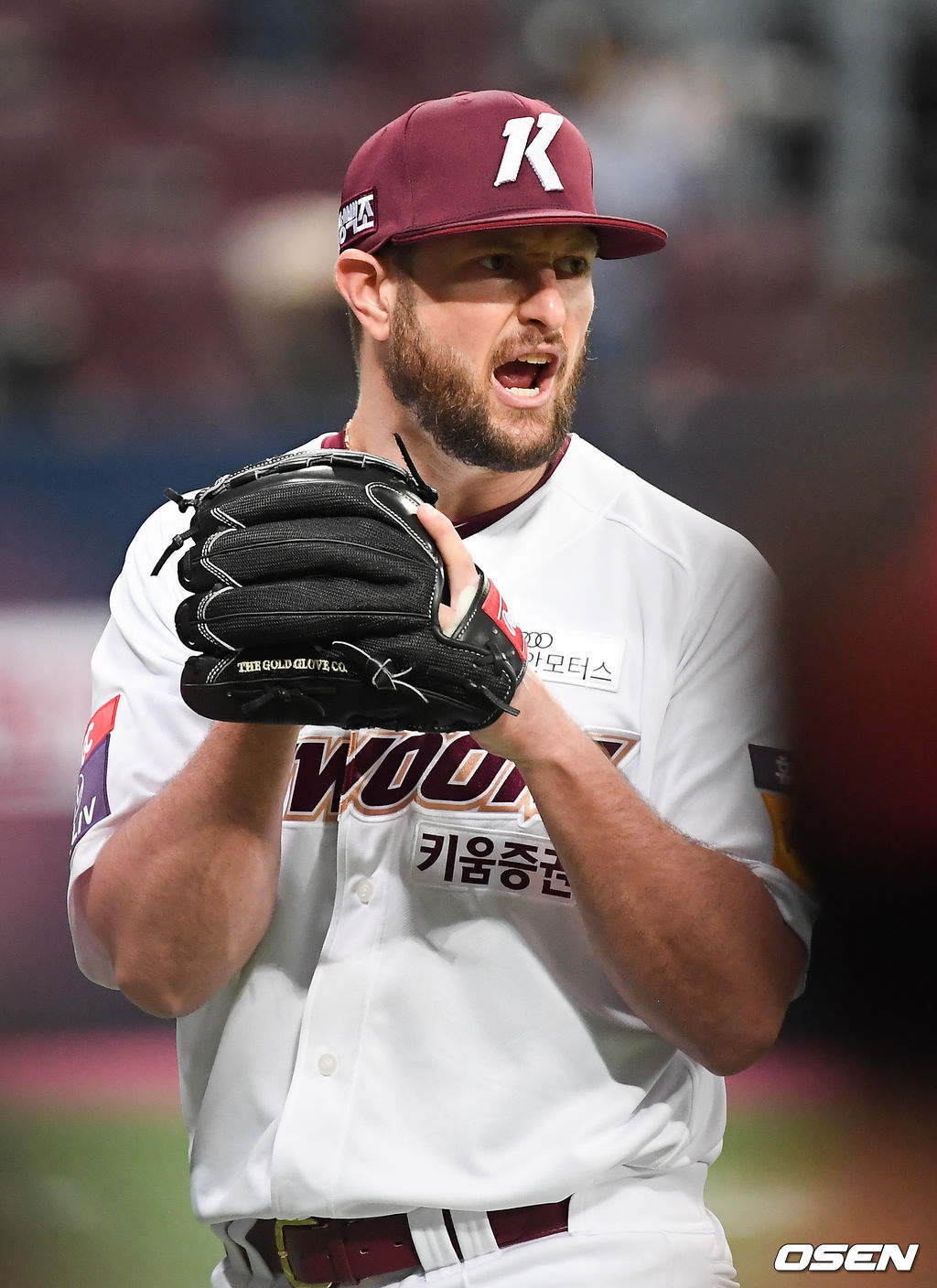 13일 오후 서울 고척동 고척스카이돔에서 '2021 프로야구 KBO리그' 키움 히어로즈와 LG 트윈스의 경기가 진행됐다.6회초 이닝종료 후 키움 스미스가 라모스의 타구를 호수비로 잡아낸 이정후를 향해 포효하고 있다.  / soul1014@osen.co.kr