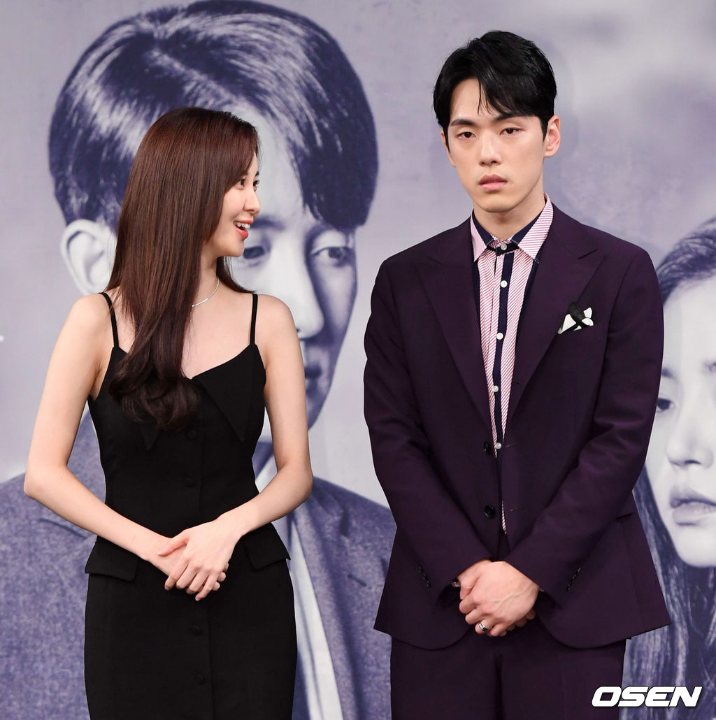 2018년 7월 20일 오후 서울 상암동 MBC에서 열린 수목드라마 '시간' 제작발표회에 참석한 배우 서현과 김정현이 포즈를 취하고 있다. /dreamer@osen.co.kr