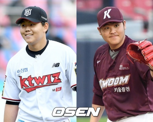 [사진] 소형준(좌)과 한현희