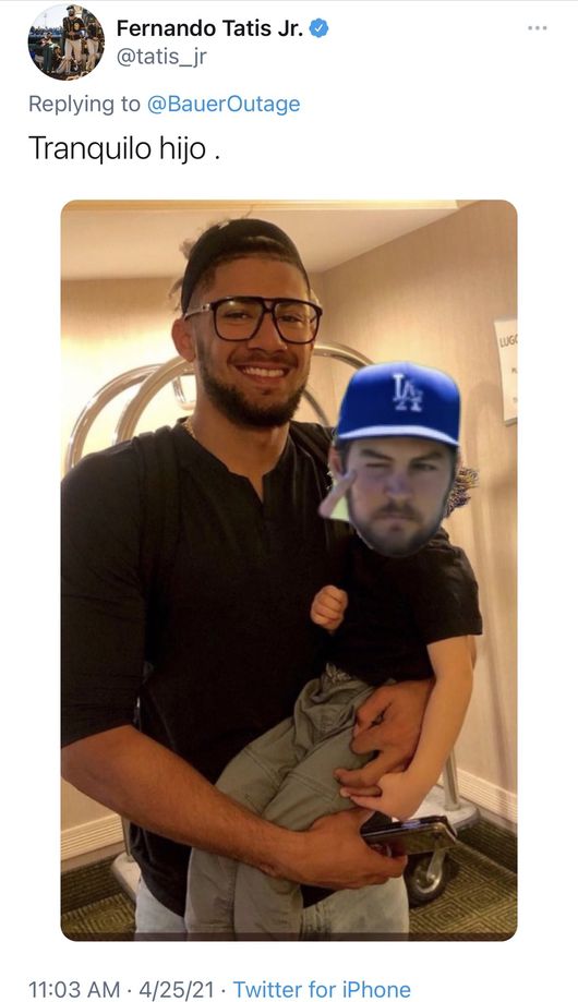 [사진] 샌디에이고 페르난도 타티스 주니어의 트윗. <페르난도 타티 