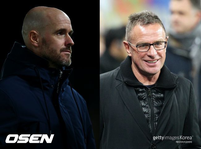 에릭 텐하흐(좌)와 랑프 랑닉(우). [사진] ⓒGettyimages(무단전재 및 재배포 금지)