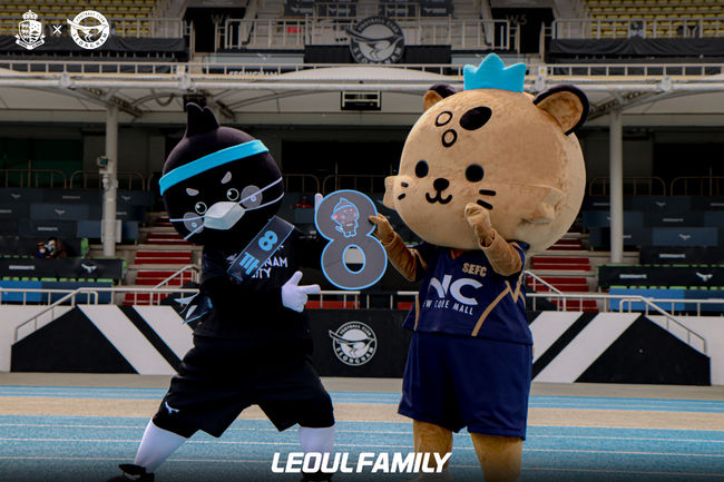 성남FC의 까오(좌)와 서울 이랜드의 레울(우). [사진] 서울 이랜드 제공