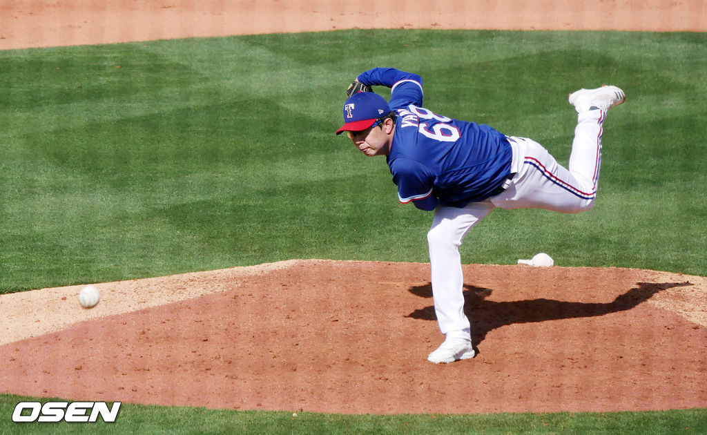 [OSEN=서프라이즈(미 애리조나주), 이사부 통신원] 텍사스 레인저스의 양현종. /lsboo@osen.co.kr