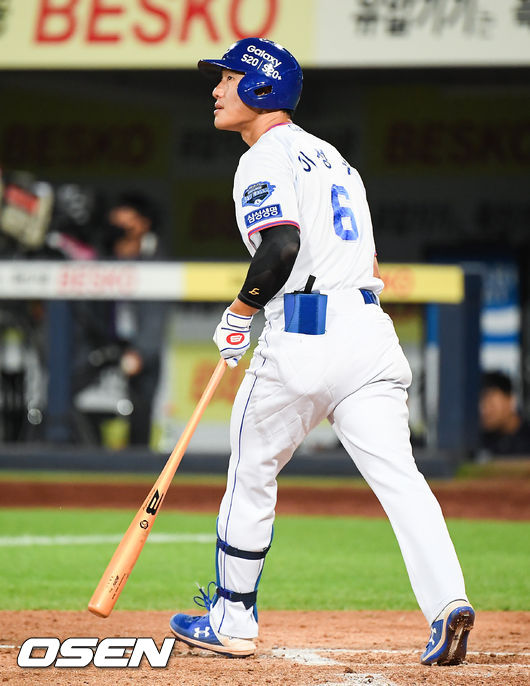 6회말 무사 1,3루 삼성 이성규가 3점 홈런을 날리고 있다. / soul1014@osen.co.kr
