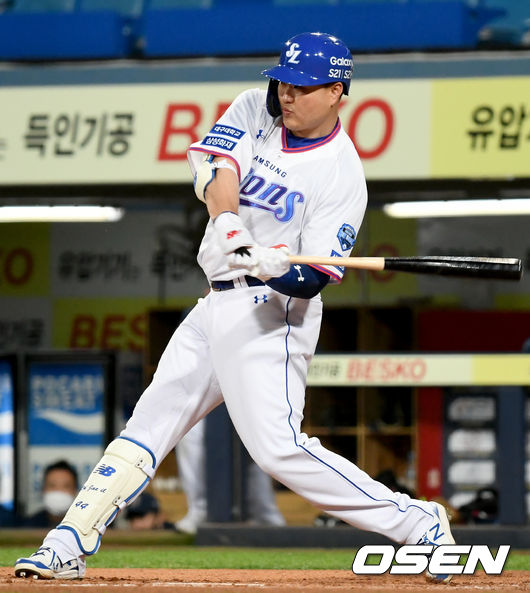 210428 삼성 오재일./ksl0919@osen.co.kr