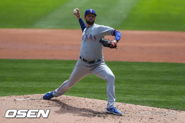 [사진] 텍사스 투수 조던 라일즈. ⓒGettyimages(무단전재 및 재배포 금지)