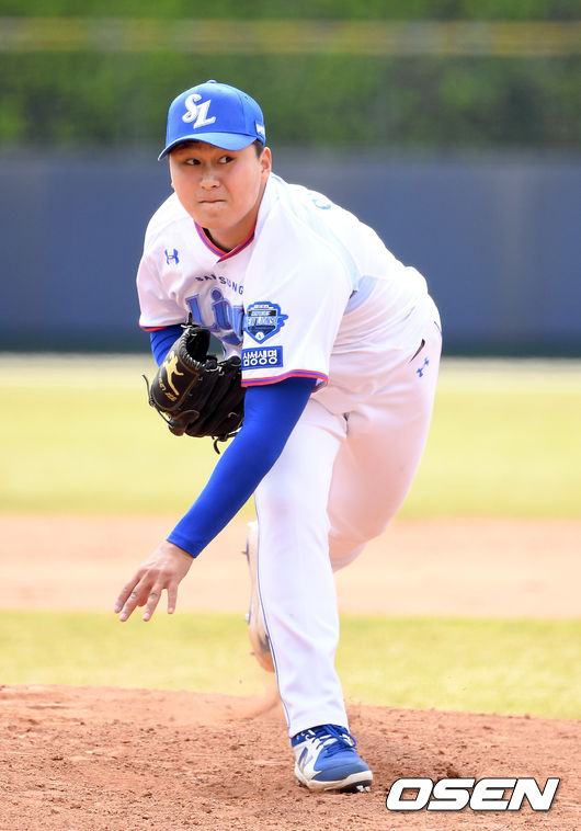 8회초 삼성 이승현이 역투하고 있다. /sunday@osen.co.kr