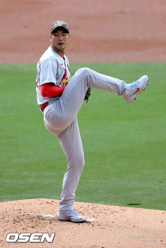 [사진] 세인트루이스 김광현이 17일(한국시간) 샌디에이고전에서 3⅓이닝 4실점(1자책점)을 기록했다. ⓒGettyimages(무단전재 및 재배포 금지)