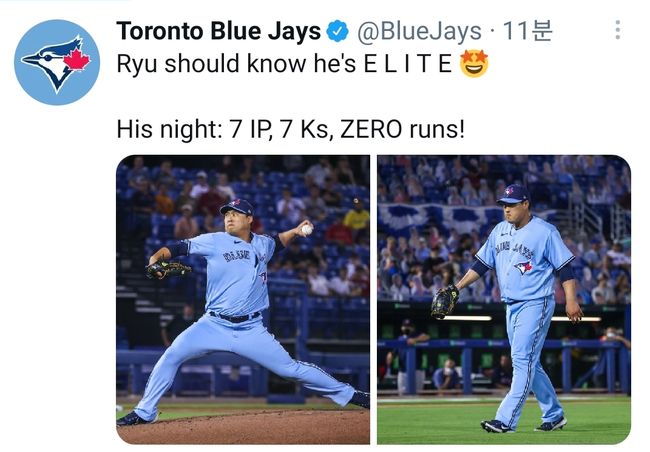 [사진] 토론토 블루제이스 공식 SNS 제공 