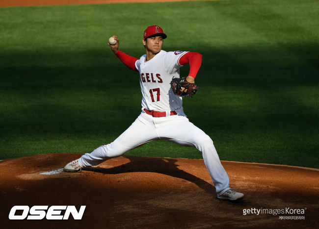 [사진] LA 에인절스 오타니는 20일(한국시간) 클리블랜드전에서 선발 등판했다. ⓒGettyimages(무단전재 및 재배포 금지)